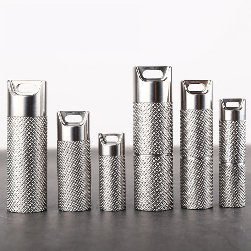 Wautton Mini Sealed Waterproof Pill Box Pure Titanium Perfume Storage Case-0
