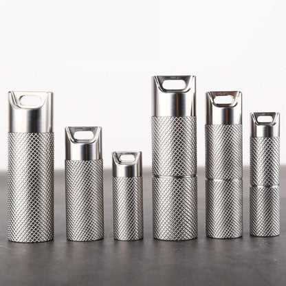 Wautton Mini Sealed Waterproof Pill Box Pure Titanium Perfume Storage Case-0