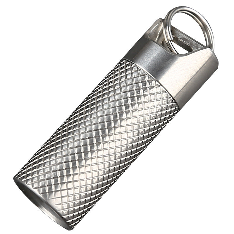 Wautton Mini Sealed Waterproof Pill Box Pure Titanium Perfume Storage Case-3